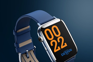 Realistic Smartwatch Screen Mockup, a Wearable Device Mockup by makart25
