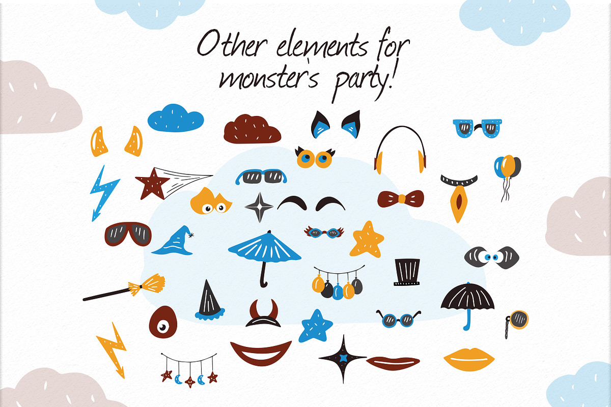 Monsters Vector clipart, an Animal Illustration by SketchCliparts (Photo 3 of 9)