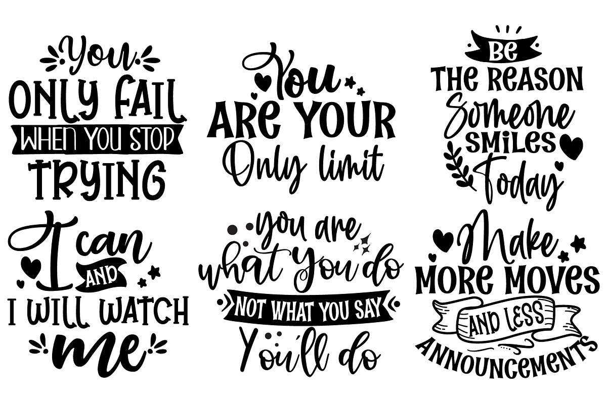 Inspirational Quotes SVG,, an Object Illustration by Vector Portal (Photo 5 of 6)