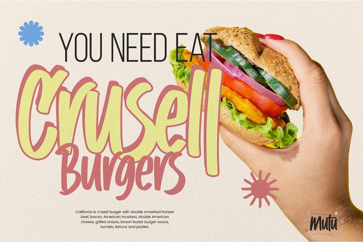 Mutu – Brush Font With Ligatures, a Handwritten Font by Gassstype (Photo 4 of 8)