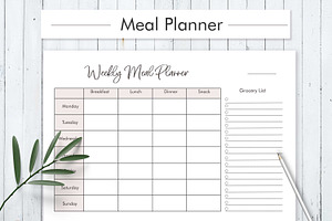 Weekly Meal Planner | Printable
