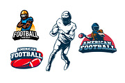 American Football badge BUNDLE, a Sport Illustration by grindstudio (Thumbnail 4 of 4)