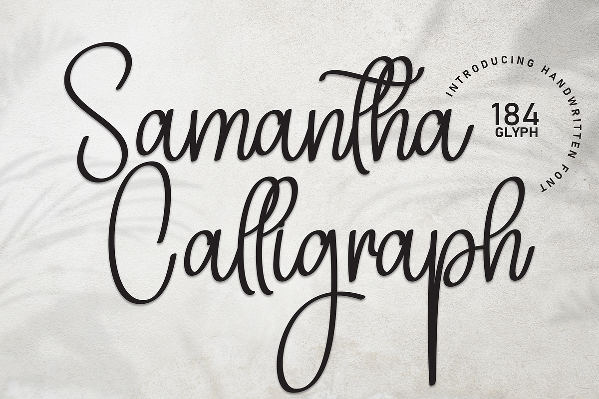 Samantha Calligraph | Script Font, a Handwritten Font by Scratchones (Photo 1 of 8)