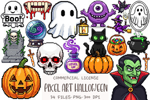 Pixel Art Halloween Sublimation, an Illustration by OK Design