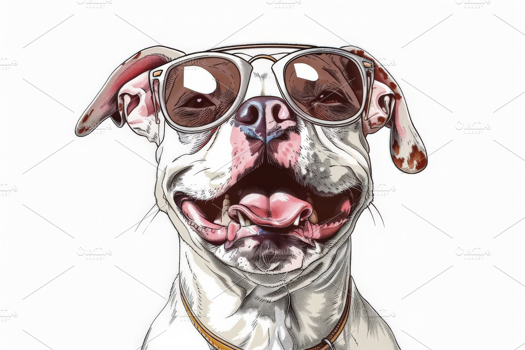 Cute Funny Stylish Quirky Dog in a b, an Abstract Photo by Pixeness