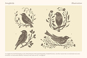 Songbirds graphic collection, a Decorative Illustration by Piñata (Thumbnail 4 of 10)