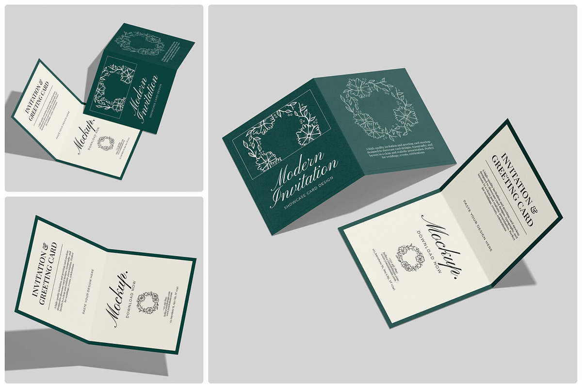 Invitation & Greeting Card Mockups, a Merchandise Mockup by Unerispace (Photo 1 of 5)
