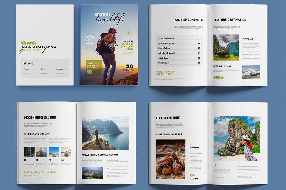 Modern Travel Magazine Design preview 2
