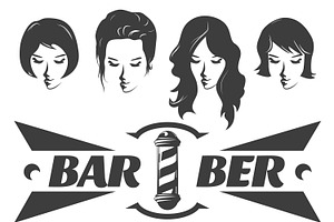 Male And Female Hairstyles Icons