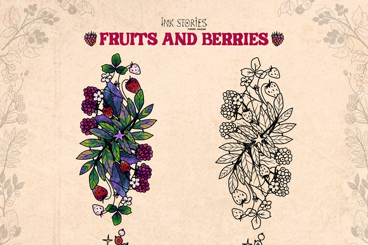 Fruits and Berries | Hand Drawn Boho, a Food Illustration by Ink Stories (Photo 5 of 13)