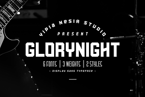Glorynight Family - 6 fonts, a Sans Serif Font by Typia Nesia