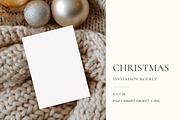 5x7 in Cozy Christmas Card Mockup, an Advertising Mockup by Serenefeeling (Thumbnail 1 of 7)