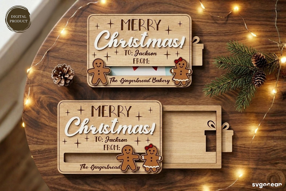 Christmas Card Holder SVG Bundle, a Decorative Illustration by svgocean (Photo 8 of 15)