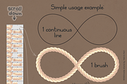 vector 28 brushes of Rope (AI), a Brush Add-On by WINDmade (Thumbnail 5 of 5)