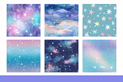 Pastel Starry Night Digital Paper, a Pattern Graphic by Paper Artsthetics (Thumbnail 3 of 4)