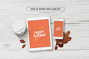 Mockup · Autumn ipad & iphone, an iPhone Mockup by tomodachi studio (Thumbnail 4 of 4)