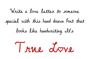 Font True Love Romantic Valentine