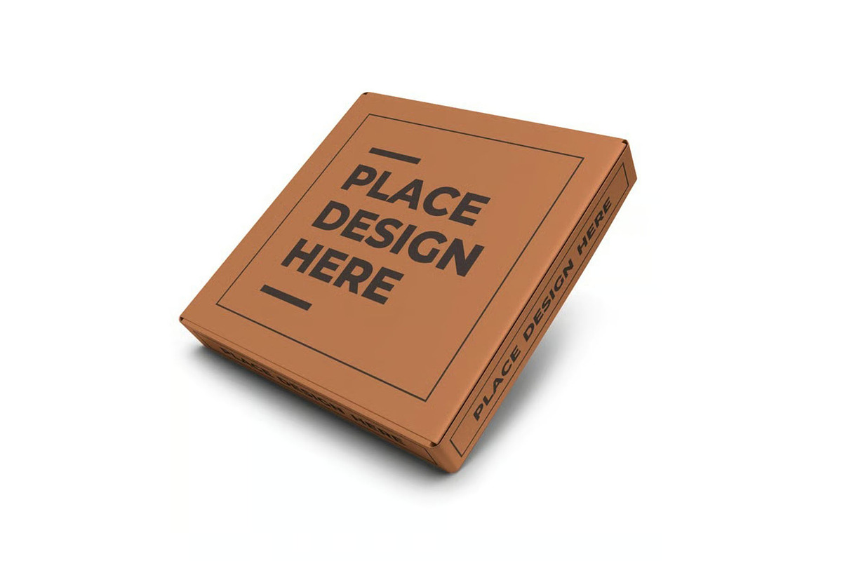 Pizza Box Packaging Mockup Template, a Packaging Mockup by DesignRushMarket (Photo 2 of 11)