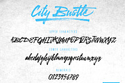 City Bustle brush font, a Script Font by Qiwbrother Studio (Thumbnail 5 of 8)