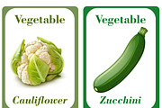 Vegetable Flash Cards for Kids, a Card Template by DigitalsDesigns (Thumbnail 2 of 4)
