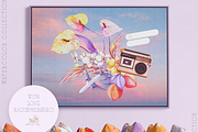 Watercolor Psychedelic Flowers, an Illustration by nadispasibenko (Thumbnail 2 of 13)