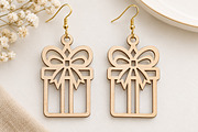 Christmas Gift Box Earrings SVG, an Object Graphic by Canvas Craft (Thumbnail 3 of 4)
