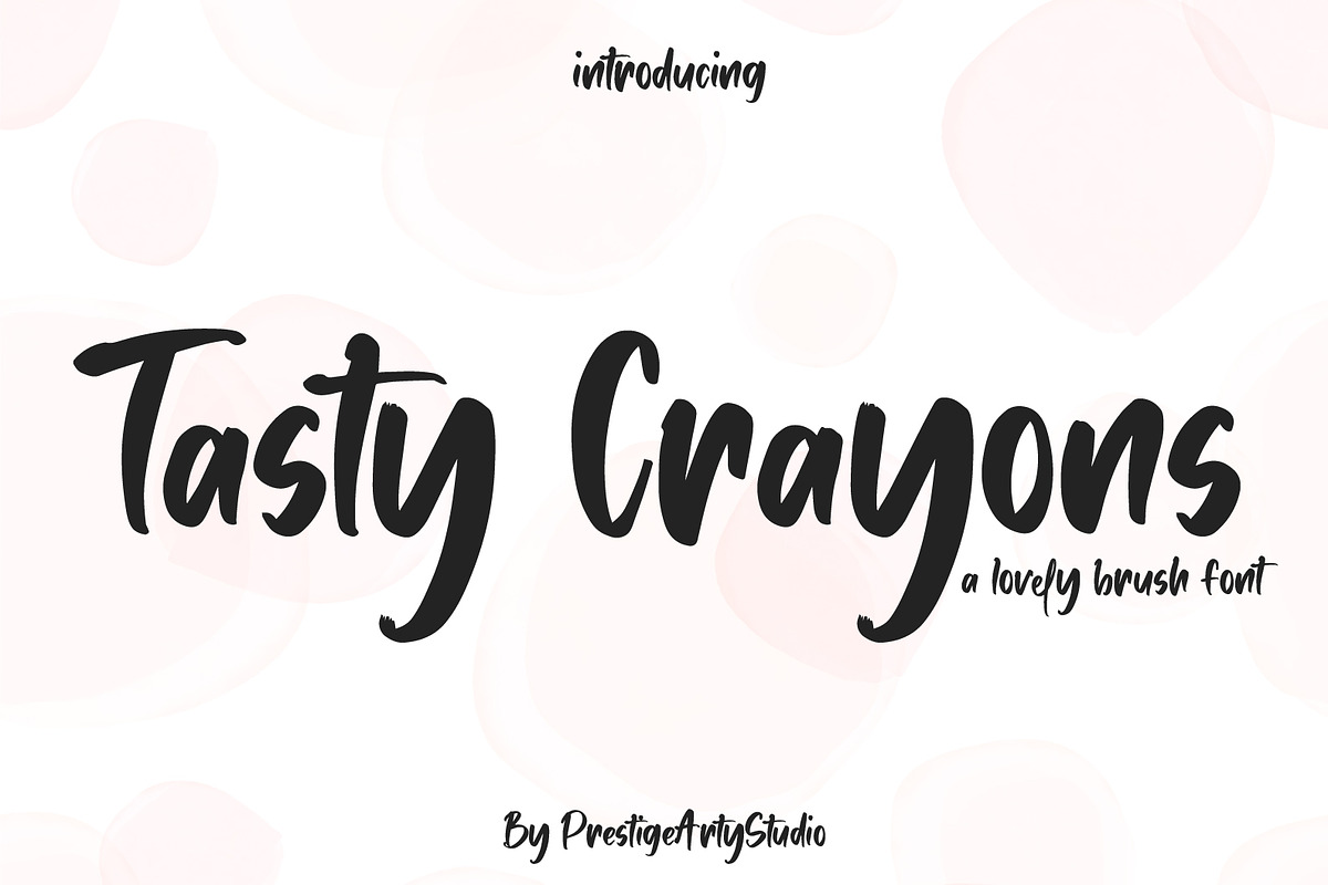 Tasty Crayons A Lovely Brush Font, a Handwritten Font by Prestige Artsy Studio (Photo 1 of 9)
