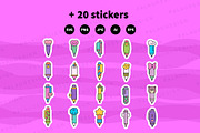 Cute Kawaii School Pens Supplies, an Education Illustration by Palau (Thumbnail 12 of 12)