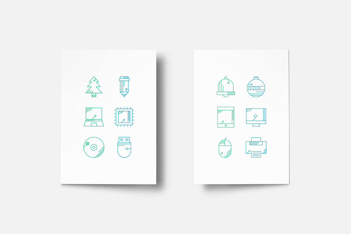 Geometrico Icons & Letters, an Outline Icon by P.F. Creative Lab (Photo 3 of 4)