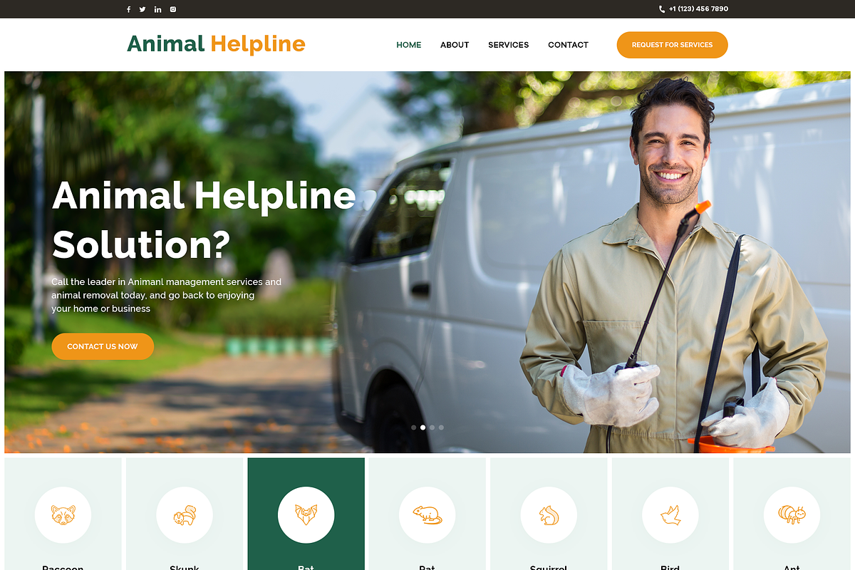 Animal Helpline Webdesign, a Landing Page Template by simplywebs (Photo 2 of 2)