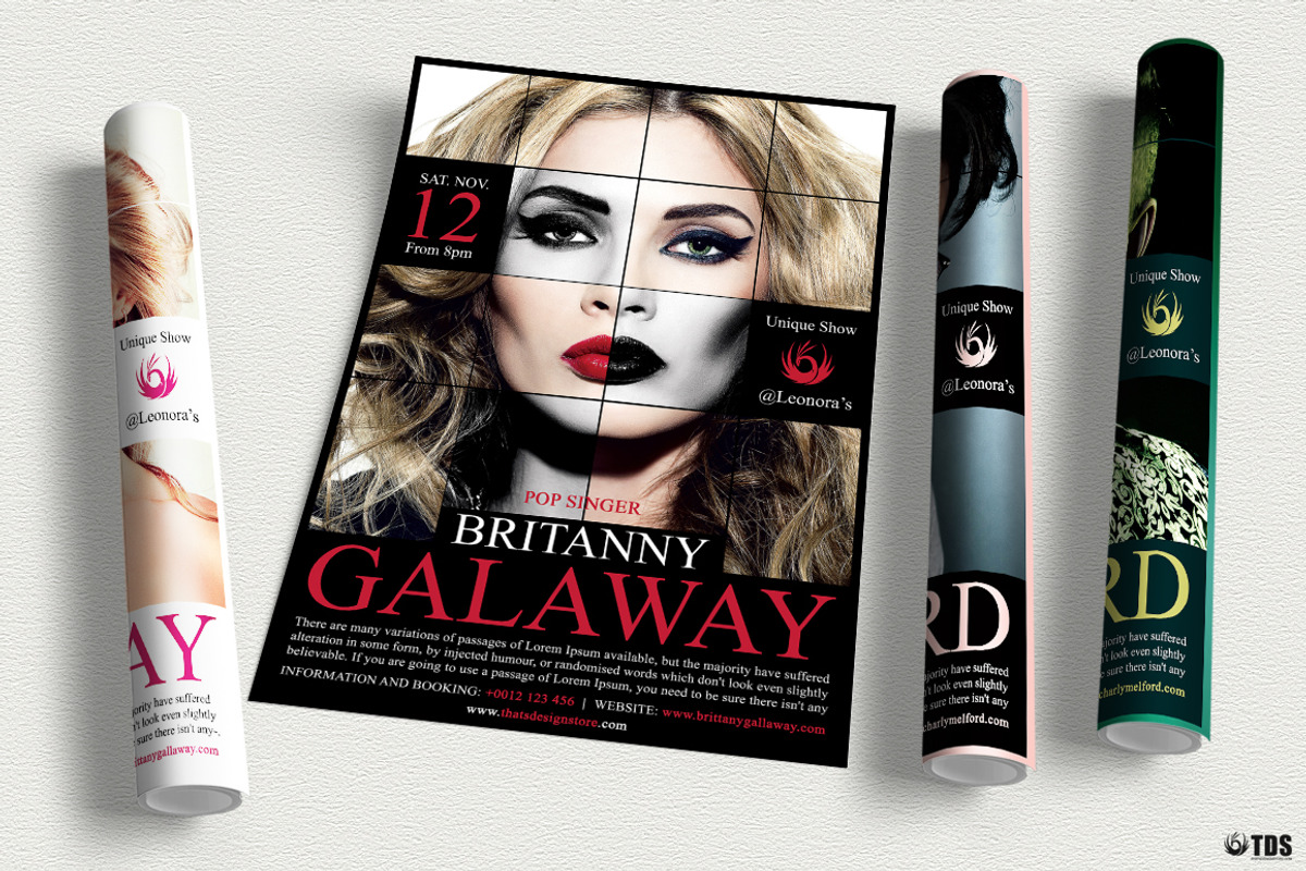 Artist Promotion Flyer Template V2, a Flyer Template by ThatsDesignArt (Photo 5 of 12)