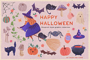 Happy Halloween Clipart, an Illustration by Twigs and Twine (Thumbnail 1 of 8)