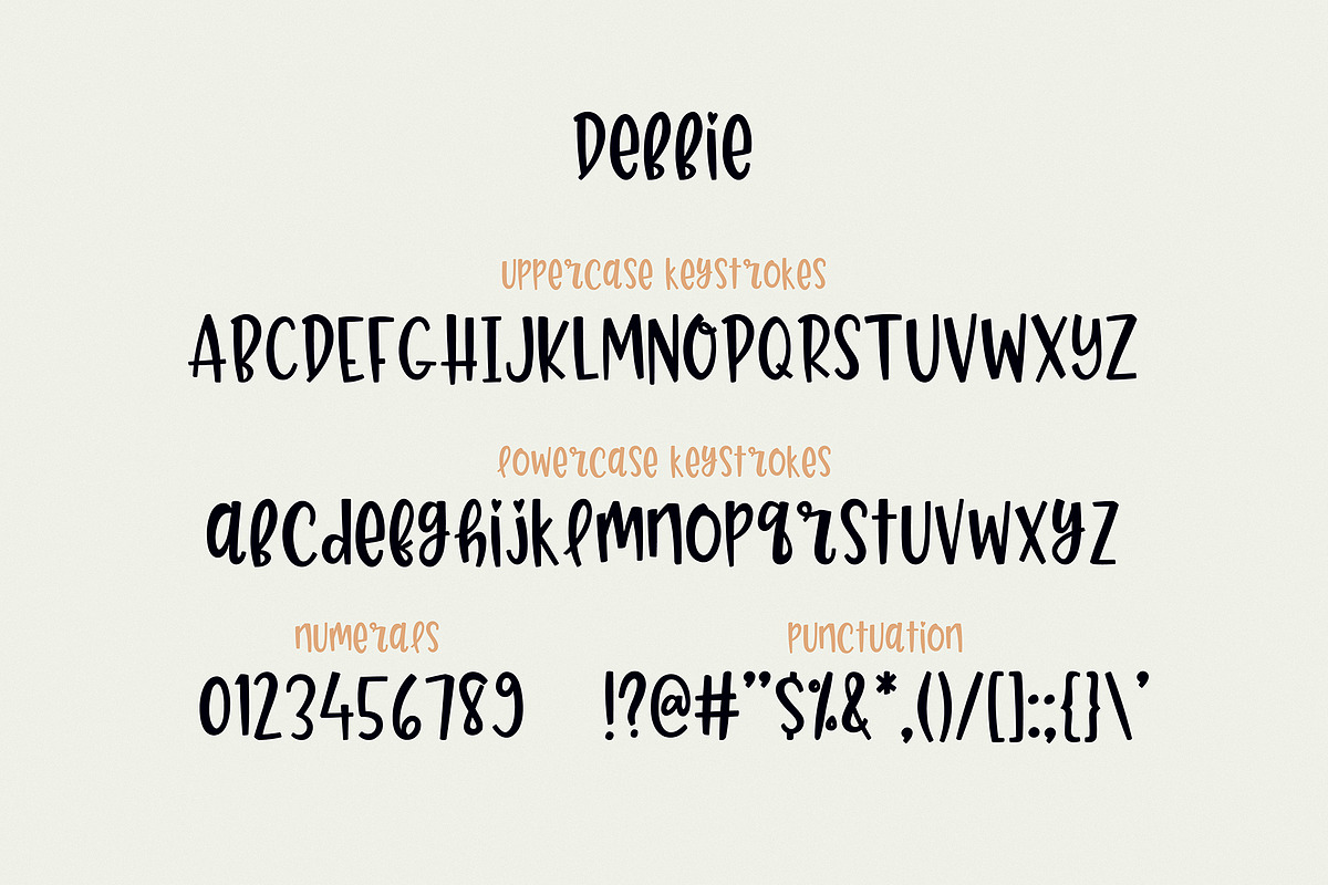 Debbie - SVG Font Set!, a Script Font by Anastasia Cuza (Photo 6 of 9)