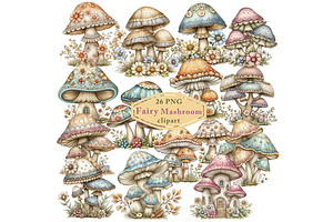 Fairy Mushroom Clipart PNG