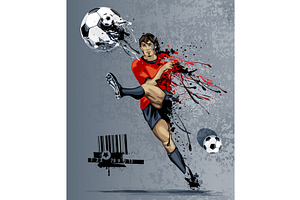 Graffiti Football Player