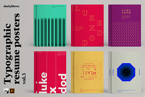 Typographic resume posters - vol. 3