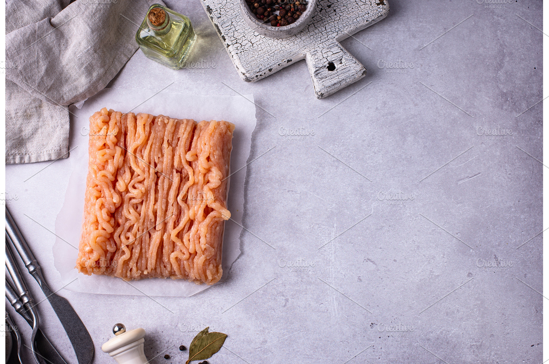 Raw fresh uncooked minced meat, a Food & Drink Photo by Yulia Furman