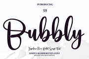Bubbly | Script Font, a Script Font by Scratchones (Thumbnail 1 of 8)