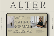 ALTËR - Pitch Deck Template, a Presentation Template by Creative Zeune (Thumbnail 1 of 3)