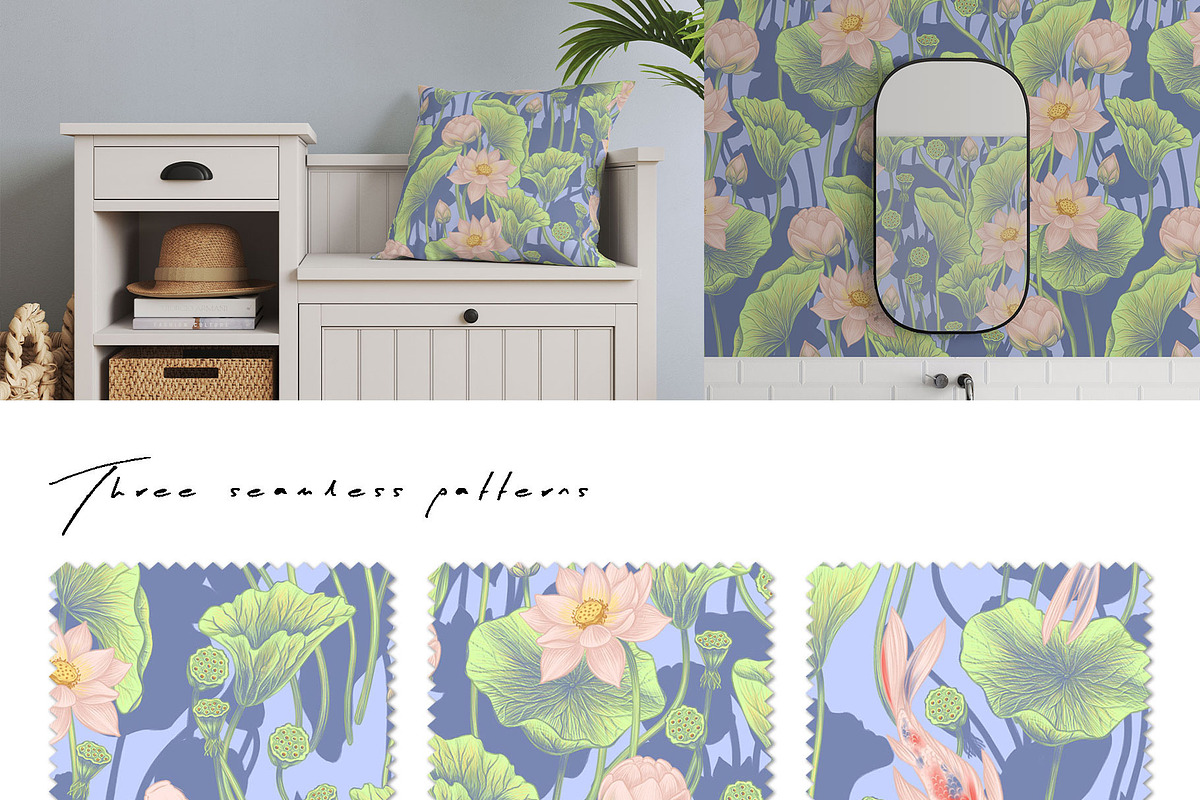 LOTUS- patterns & motifs, a Decorative Illustration by Liiafis (Photo 2 of 17)