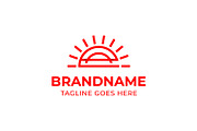 Letters EA Sunrise Logo, a Branding & Logo Template by Pray Art Design Studio (Thumbnail 1 of 2)