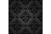 Damask Seamless Vector Black Pattern, a Decorative Illustration by FineArtStudio (Thumbnail 1 of 3)
