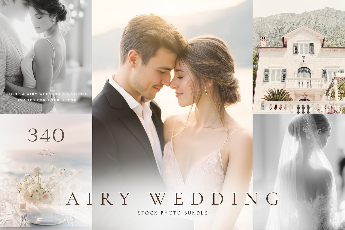 340 Airy Wedding Stock Photo Bundle, a Beauty & Fashion Photo by Allure Art (Photo 1 of 63)