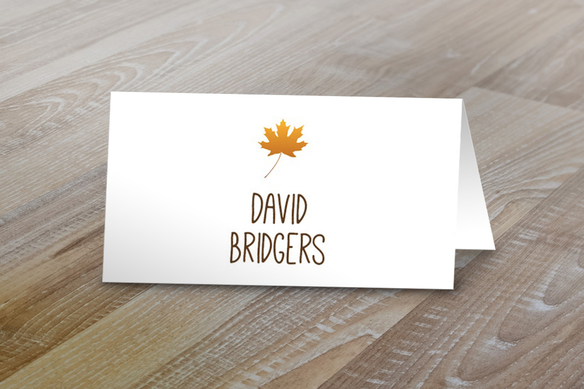 Fall Table Tent Name Cards, a Card Template by xxDeadPixels | Creative Market for Free Printable Name Tent Template