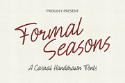 Formal Season Handwritten Script, a Handwritten Font by ™Creasi (Thumbnail 1 of 6)