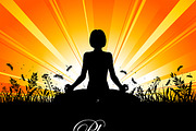 Silhouettes Girl in Yoga pose, an Object Graphic by TAlex (Thumbnail 4 of 6)