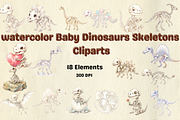 Baby Dinosaurs Skeletons, an Animal Illustration by BerryPieArt (Thumbnail 1 of 4)