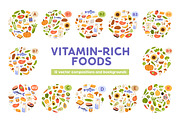 Food products, vitamin groups set, a Food Illustration by Good Studio (Thumbnail 1 of 19)