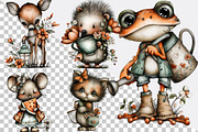 Spring Peeking Animal Clipart Bundle, an Illustration by SVGArt (Thumbnail 2 of 7)