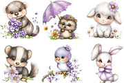 Whimsical Spring Animal Clipart, an Illustration by Designking (Thumbnail 3 of 5)